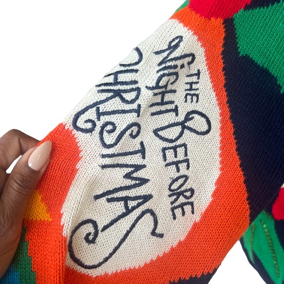 I.B. DIFFUSION SPORT CHRISTMAS SWEATER VINTAGE SEQUENCE RARE FIND WOMENS LARGE - Picture 4 of 16